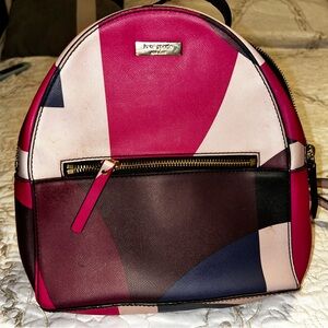 Kate Spade Multicolor Abstract Backpack